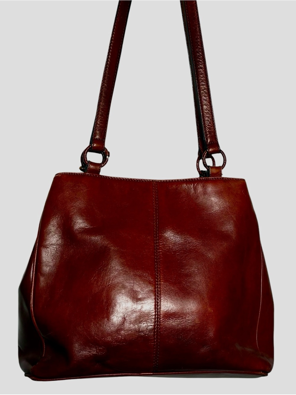 Vintage Etienne Aigner Brown Leather Woven Braided Tote Shoulder Bag - Picture 9 of 12